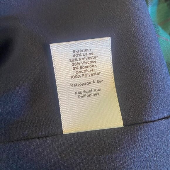 Talbots Black Watch Plaid 3/4 Sleeve Shift Dress Blue Green Size 6 Holiday Fall - Picture 7 of 11